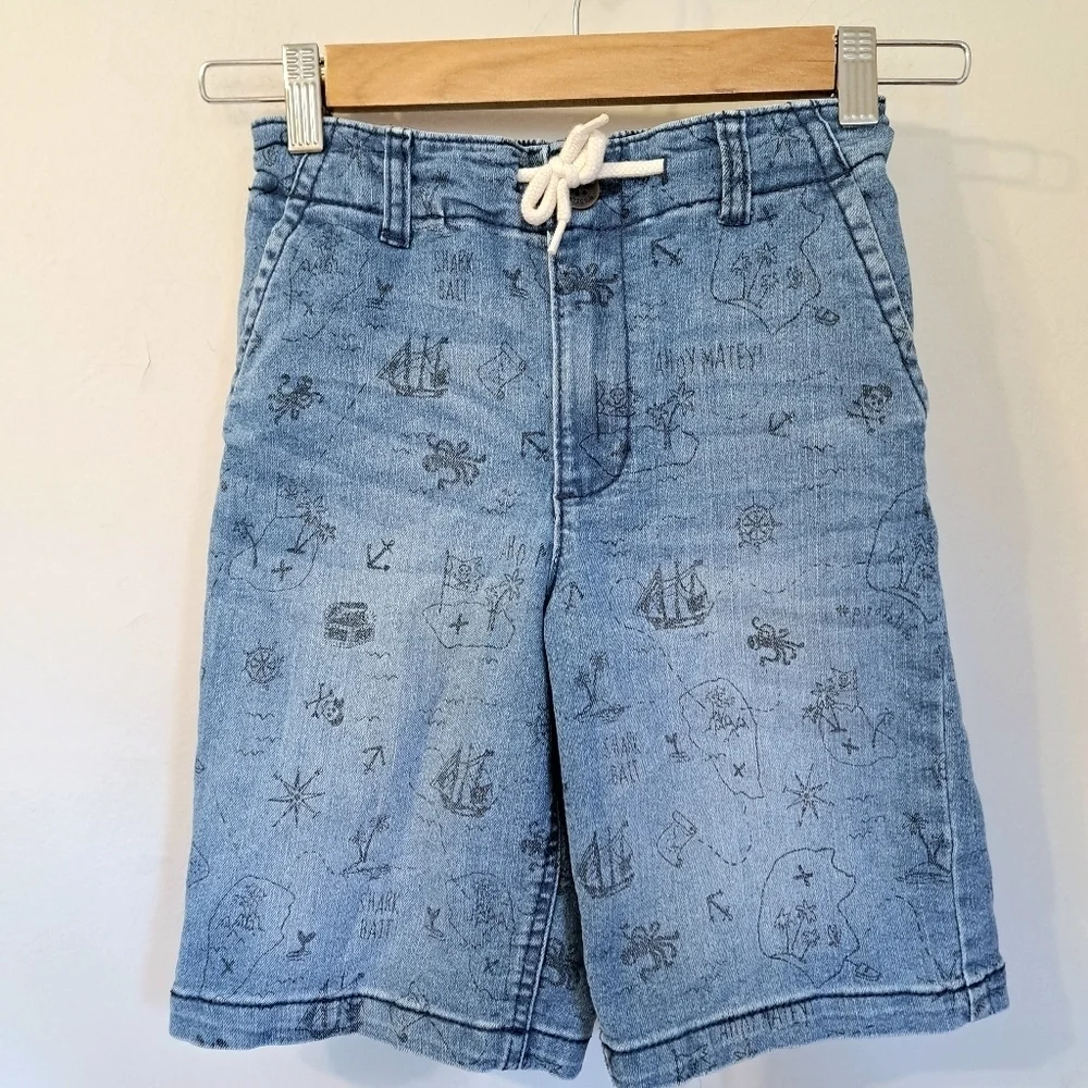 OshKosh Boys Pants Map Scene Size 8 Drawstring